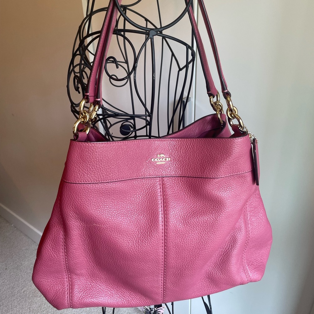 Beautiful soft and supple pink Coach purse